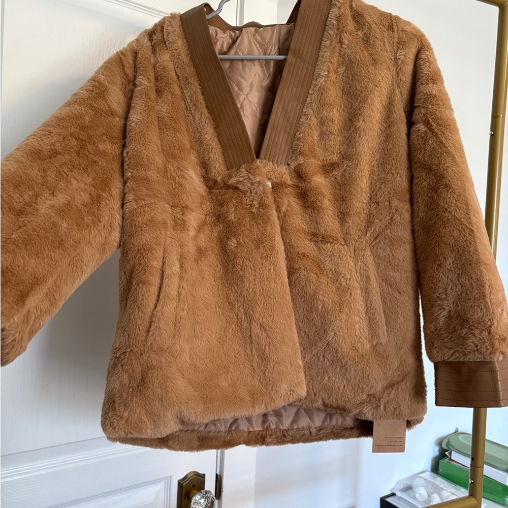 Cozy Brown Faux Fur Kids Jacket